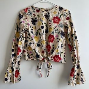 H&M Crop Floral Top S
